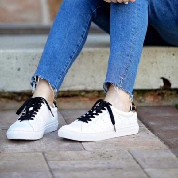J. Crew Shoes - J. Crew Saturday Sneakers With Leopard Callf Hair Detail.